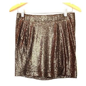 GUESS gold sequence mini skirt